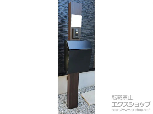 埼玉県上尾市のLIXIL(リクシル)のポスト・門柱・宅配ボックス 機能門柱FW 組み合わせ例20-1 施工例