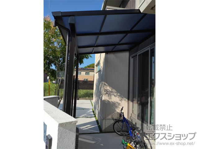 山口県山口市ののテラス屋根 ソラリア F型 テラスタイプ 単体 積雪〜20cm対応 施工例