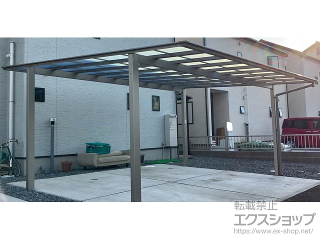 愛知県愛西市ののテラス囲い・サンルーム、カーポート、テラス屋根 ソリッドポート ワイド 積雪～20cm対応 施工例