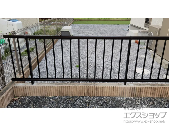 埼玉県加須市のValue Selectのフェンス・柵・塀 ミエッタフェンス 防犯たて格子タイプ 自由柱施工 施工例