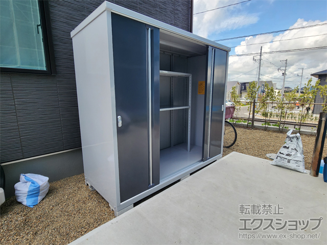 宮城県富谷市のの物置・屋外倉庫 シンプリー 一般型 2160×905×1903 MJX-219E-P-CG 施工例