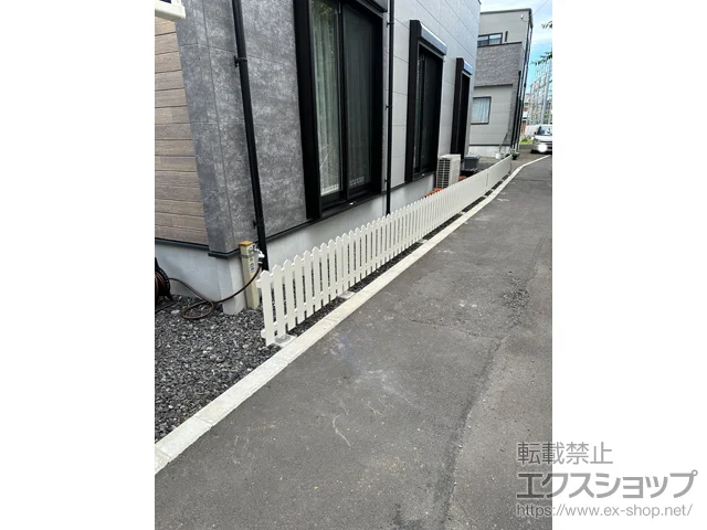 静岡県西尾市のYKKAPのフェンス・柵・塀 レスティンフェンス7型 自由柱施工 施工例