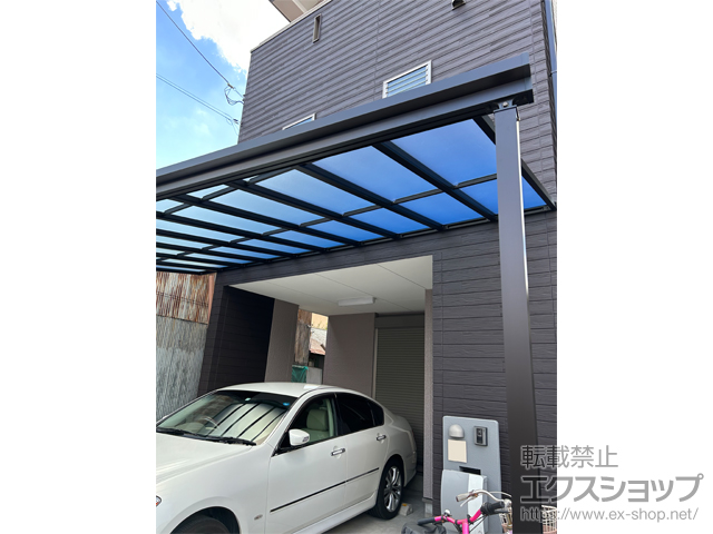 東京都足立区ののテラス屋根 ソラリア F型 テラスタイプ 単体 積雪〜20cm対応 施工例