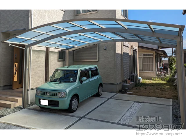 奈良県奈良市のYKKAPのカーポート アリュース ツイン　積雪～20cm対応 施工例