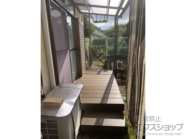 東京都大田区ののウッドデッキ、テラス屋根 レストステージ 幕板納まり 施工例