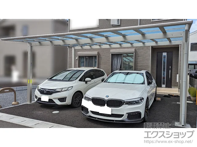 千葉県大分市のYKKAPのカーポート エフルージュ ツイン FIRST 積雪～20cm対応 施工例