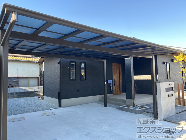 兵庫県三木市ののカーポート ソリッドポート ワイド 積雪〜20cm対応 施工例