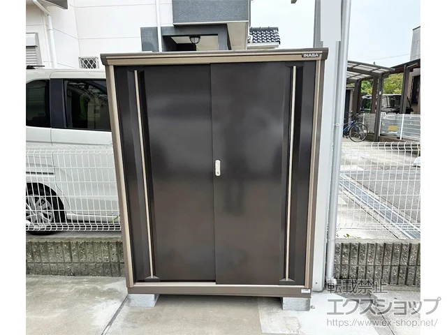 大阪府堺市のイナバの物置・収納・屋外倉庫 ナイソーシスター　1320×480×1603 KMW-135D-P-CB 施工例