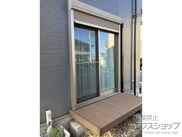 埼玉県所沢市ののウッドデッキ、テラス屋根 マージウッドデッキ+ステップ Sタイプ（2段） 施工例
