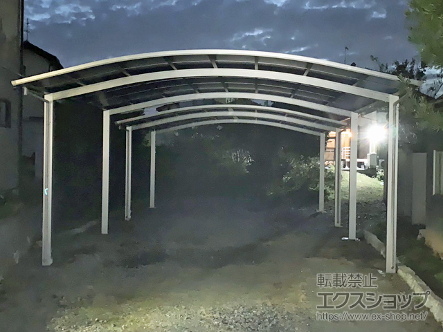 茨城県笠間市ののカーポート アリュース ツイン　積雪〜20cm対応 施工例