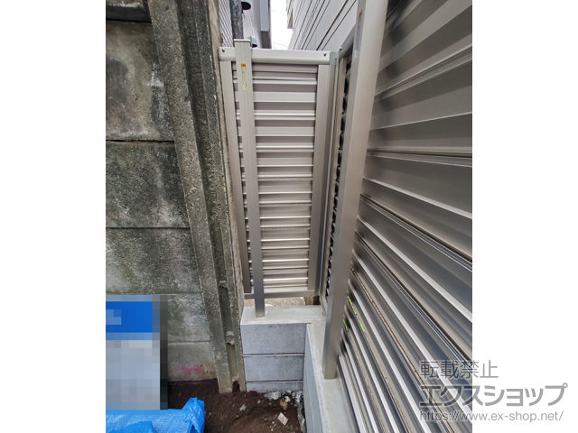 東京都中野区ののフェンス・柵 ミエーネフェンス 目隠しルーバータイプ 自由柱施工 施工例