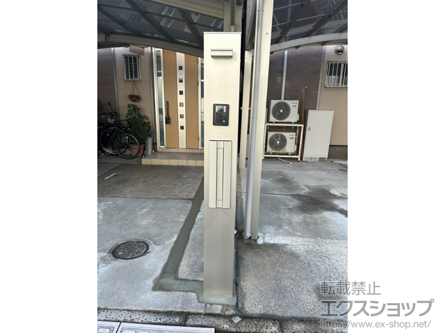 大阪府東大阪市のの機能門柱・ポスト ルシアス 機能門柱 B01型 独立仕様 施工例