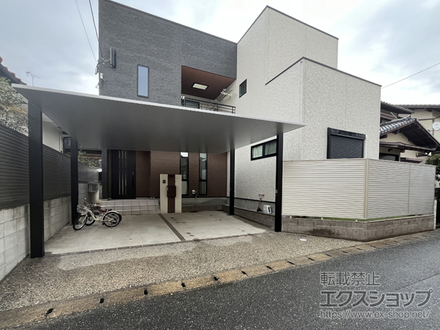 福岡県福岡市ののフェンス・柵 シンプレオフェンス13F型 ルーバー 自由柱施工 施工例