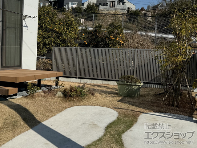千葉県千葉市ののフェンス・柵 フェンスAB TS1型 縦スリット1　フリーポールタイプ 施工例