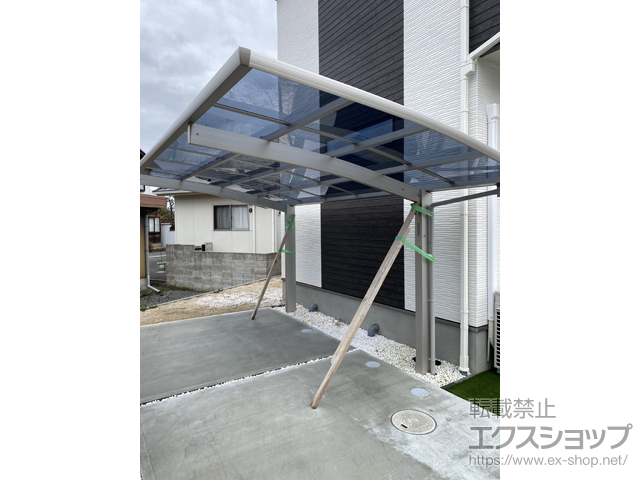 岡山県岡山市ののカーポート プレシオスポート 積雪〜20cm対応 施工例