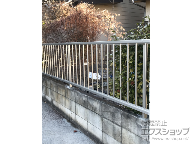 千葉県柏市ののフェンス・柵 ミエッタフェンス 防犯たて格子タイプ 自由柱施工 施工例