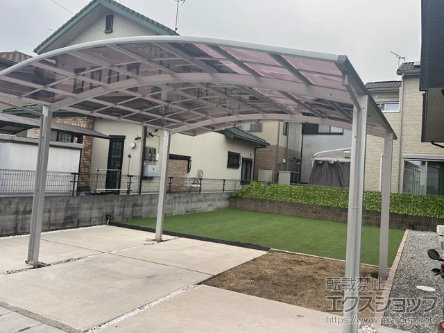 兵庫県姫路市のYKKAPのカーポート アリュース ツイン 積雪〜20cm対応 施工例