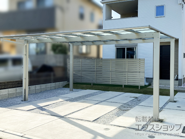 福岡県福岡市ののカーポート エフルージュ ツイン FIRST 積雪〜20cm対応 施工例