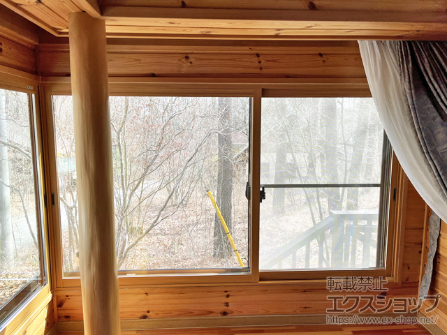 山梨県北杜市のの二重窓（内窓） インプラス 引違い窓 変則2枚建（逆勝手） 施工例