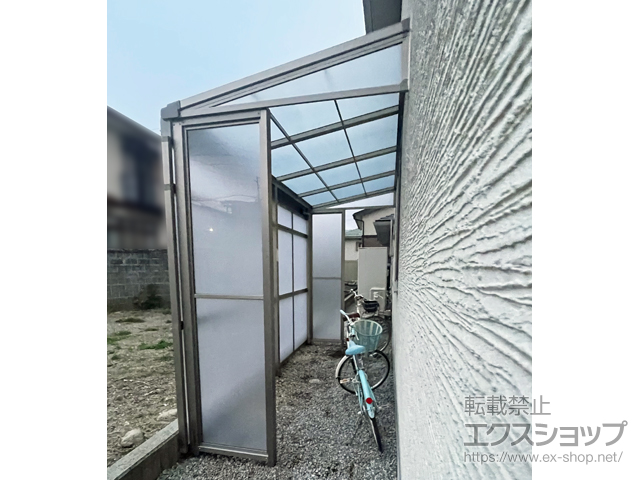 長野県岡谷市ののストックヤード スピーネストックヤードF型 積雪50cm対応 パネルタイプ 袖壁仕様 施工例