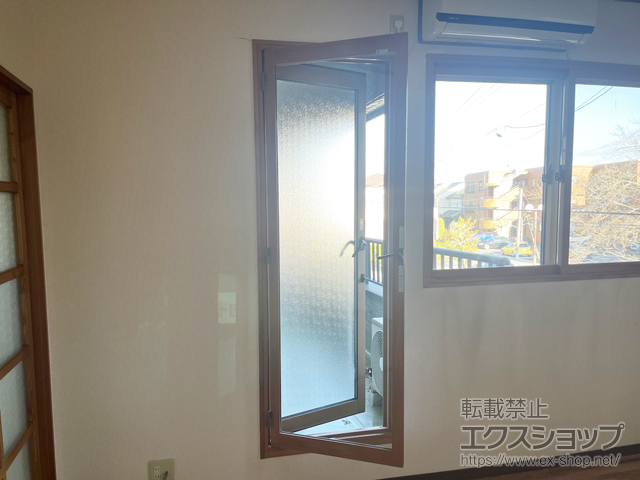 福島県いわき市のの二重窓（内窓） インプラス テラスドア 外観右吊元 施工例