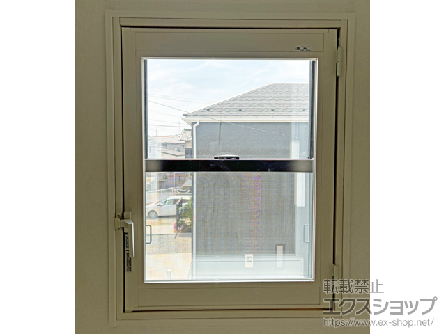 静岡県富士市のの二重窓（内窓） インプラス 開き窓 外観左吊元 施工例