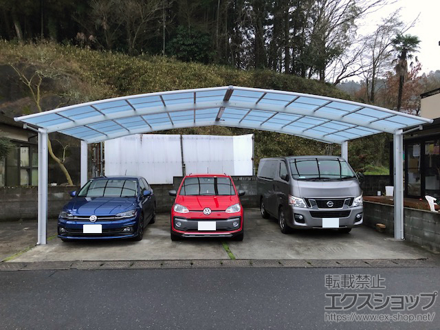 大分県日田市ののカーポート アリュース トリプル　積雪〜20cm対応 施工例