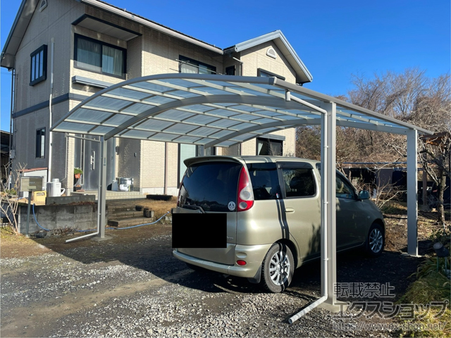 茨城県笠間市ののカーポート アリュース ツイン　積雪〜20cm対応 施工例
