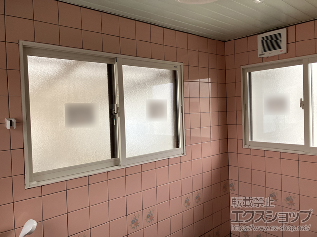 大分県別府市のの二重窓（内窓） インプラス 引違い窓 浴室仕様 タイル納まり 2枚建 施工例