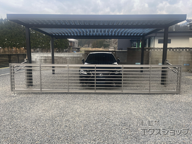 三重県亀山市ののカーゲート ワイドオーバードアS1型 手動式 施工例