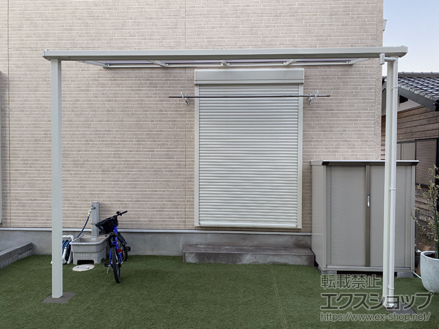 埼玉県東松山市ののテラス屋根 ソラリア F型 テラスタイプ 単体 積雪〜20cm対応 施工例