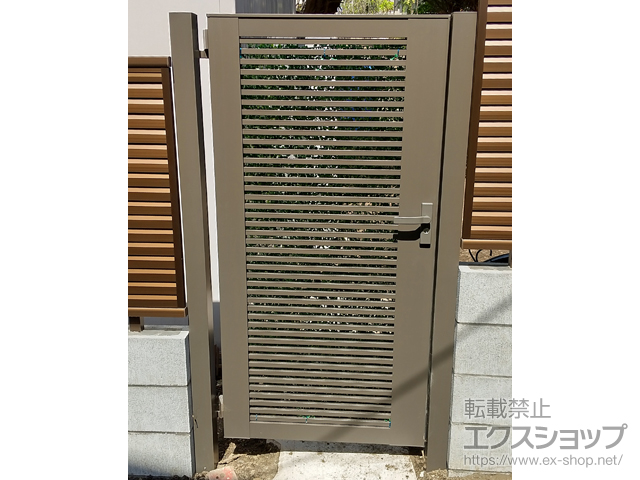 神奈川県横浜市のの門扉 開き門扉AB YR1型 片開き　柱使用 施工例