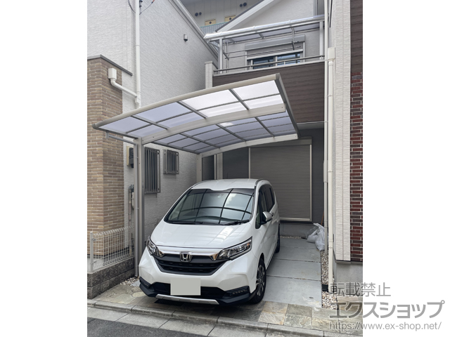 大阪府東大阪市ののカーポート プレシオスポート 積雪〜20cm対応 施工例