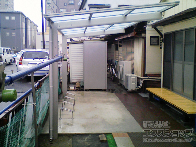 埼玉県戸田市ののサイクルポート・駐輪場 エフルージュ ミニ FIRST 積雪〜20cm対応 施工例