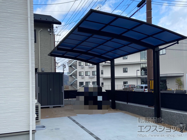 広島県広島市ののカーポート アリュース 600タイプ 1台用 奥行延長セット 積雪〜20cm対応 施工例