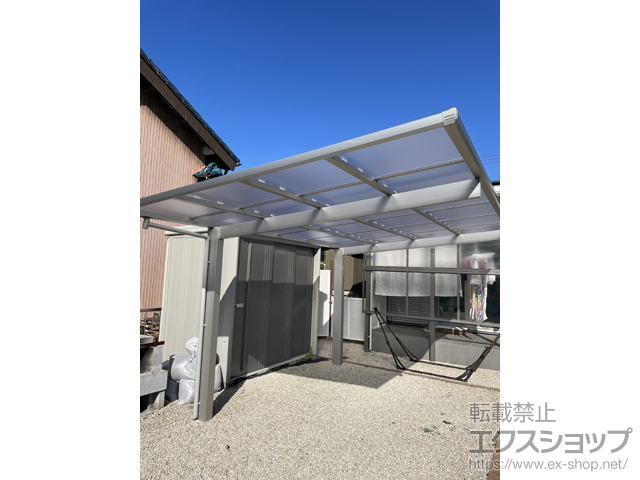 三重県鈴鹿市ののカーポート プレシオスポート フラット型 1台用 積雪〜20cm対応 施工例