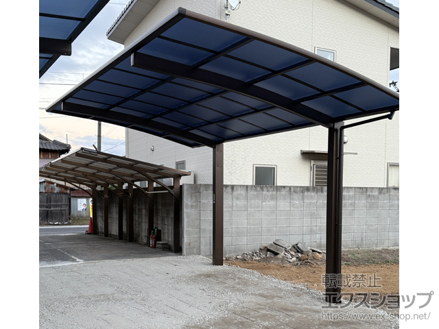 香川県善通寺市ののカーポート アリュースZ 750タイプ 単体セット 1台用 積雪〜25cm対応 施工例