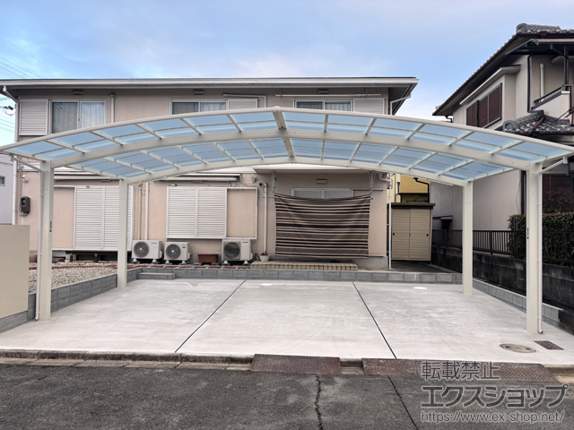 奈良県奈良市ののカーポート アリュース 600タイプ 3台用 積雪〜20cm対応 施工例