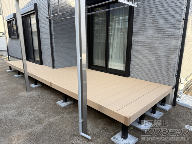 福岡県古賀市ののウッドデッキ リウッドデッキ 200 施工例