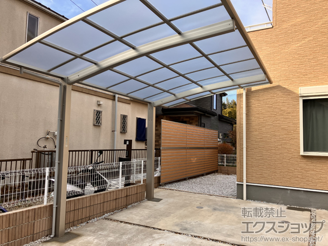 神奈川県横浜市ののカーポート アリュース 600タイプ 1台用 積雪〜20cm対応 施工例