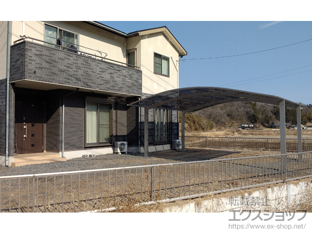 栃木県芳賀郡茂木町ののカーポート アリュース 600タイプ 2台用 積雪〜20cm対応 施工例