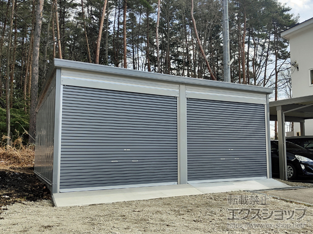 長野県諏訪郡原村のの倉庫・ガレージ ガレーディア 一般型 6260×5775×2660 ハイルーフ GRN-3157HL-2 施工例