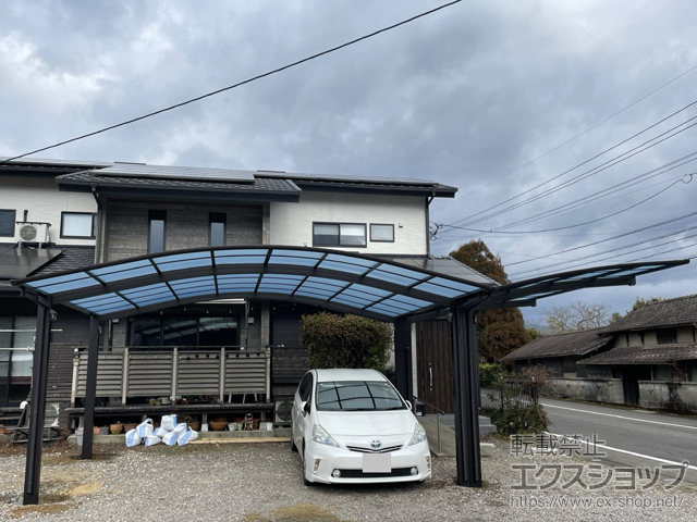 佐賀県伊万里市ののカーポート アリュース 600タイプ 1台用 積雪〜20cm対応+着脱式サポート 単体セット用 施工例