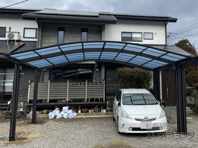 佐賀県伊万里市ののカーポート アリュース 600タイプ 2台用 積雪〜20cm対応 施工例