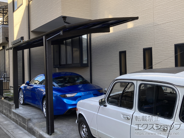 埼玉県草加市ののカーポート アリュース 600タイプ 1台用 積雪〜20cm対応 施工例