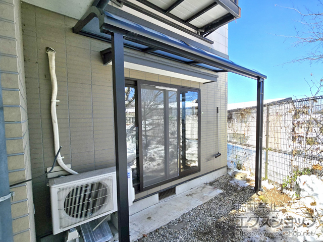 岐阜県高山市ののテラス屋根 スピーネ R型 積雪50cm対応 テラスタイプ 単体 施工例