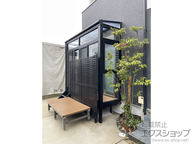福岡県糸島市ののテラス囲い・サンルーム サニージュ F型 ランマあり 積雪〜20cm対応 施工例
