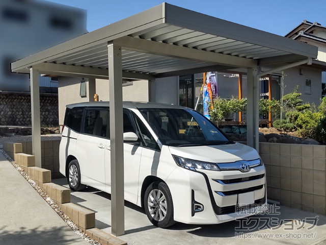 岐阜県郡上市ののカーポート ジーポートPro 積雪50cm対応 4本角柱 施工例