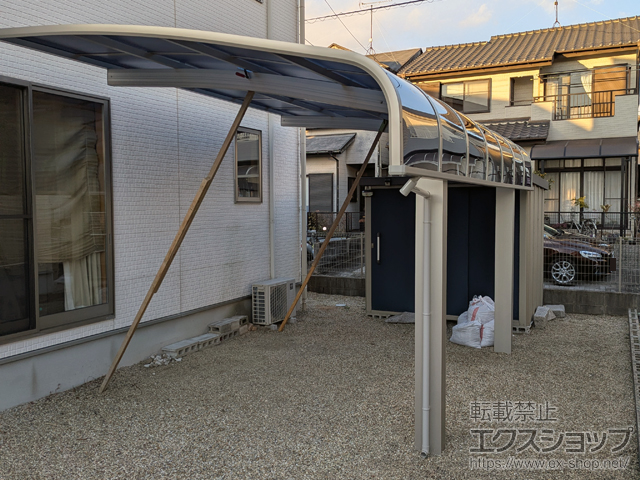 愛知県岡崎市ののカーポート アリュース キャップ 600タイプ 単体セット 積雪〜20cm対応 施工例