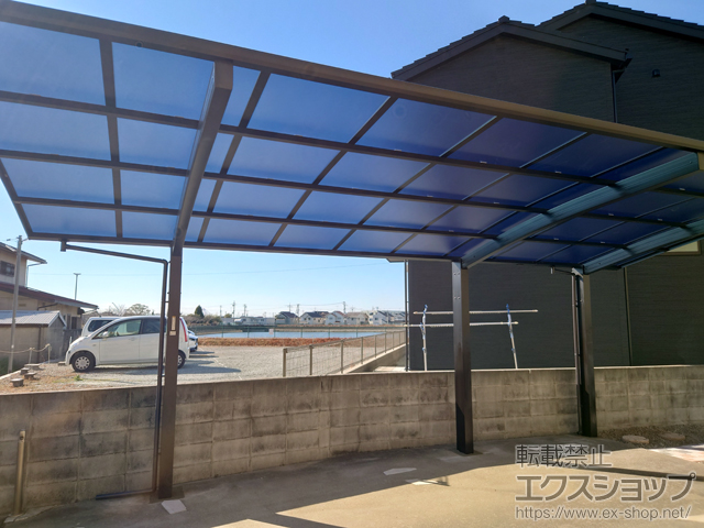 兵庫県加古郡播磨町ののカーポート アリュース 600タイプ 1台用 奥行延長セット 積雪〜20cm対応 施工例